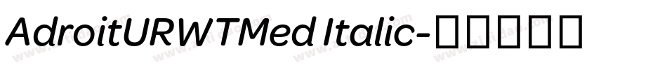 AdroitURWTMed Italic字体转换